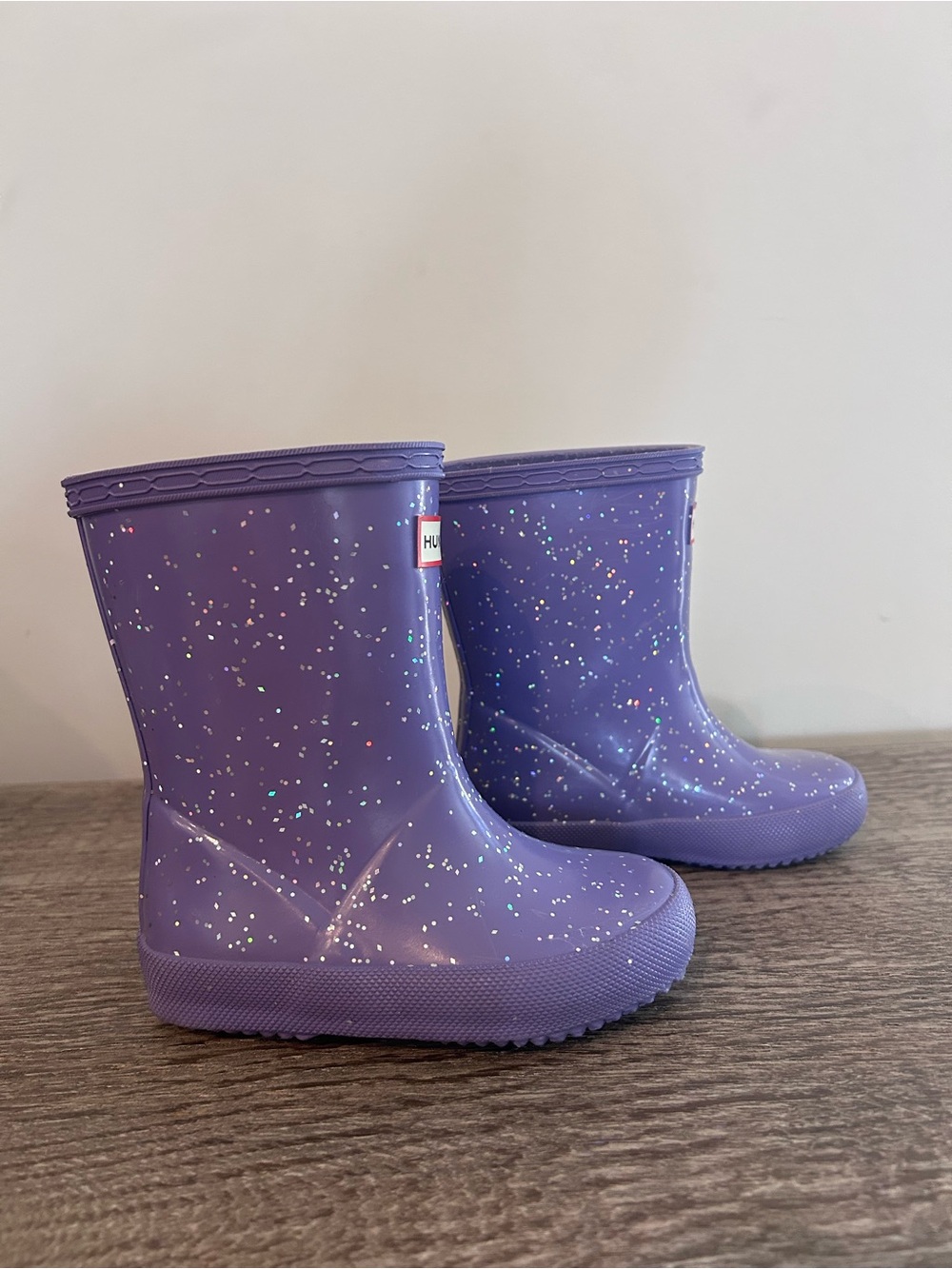 Hunter Kids Purple Glitter Rain Boots - Picture 4 of 6